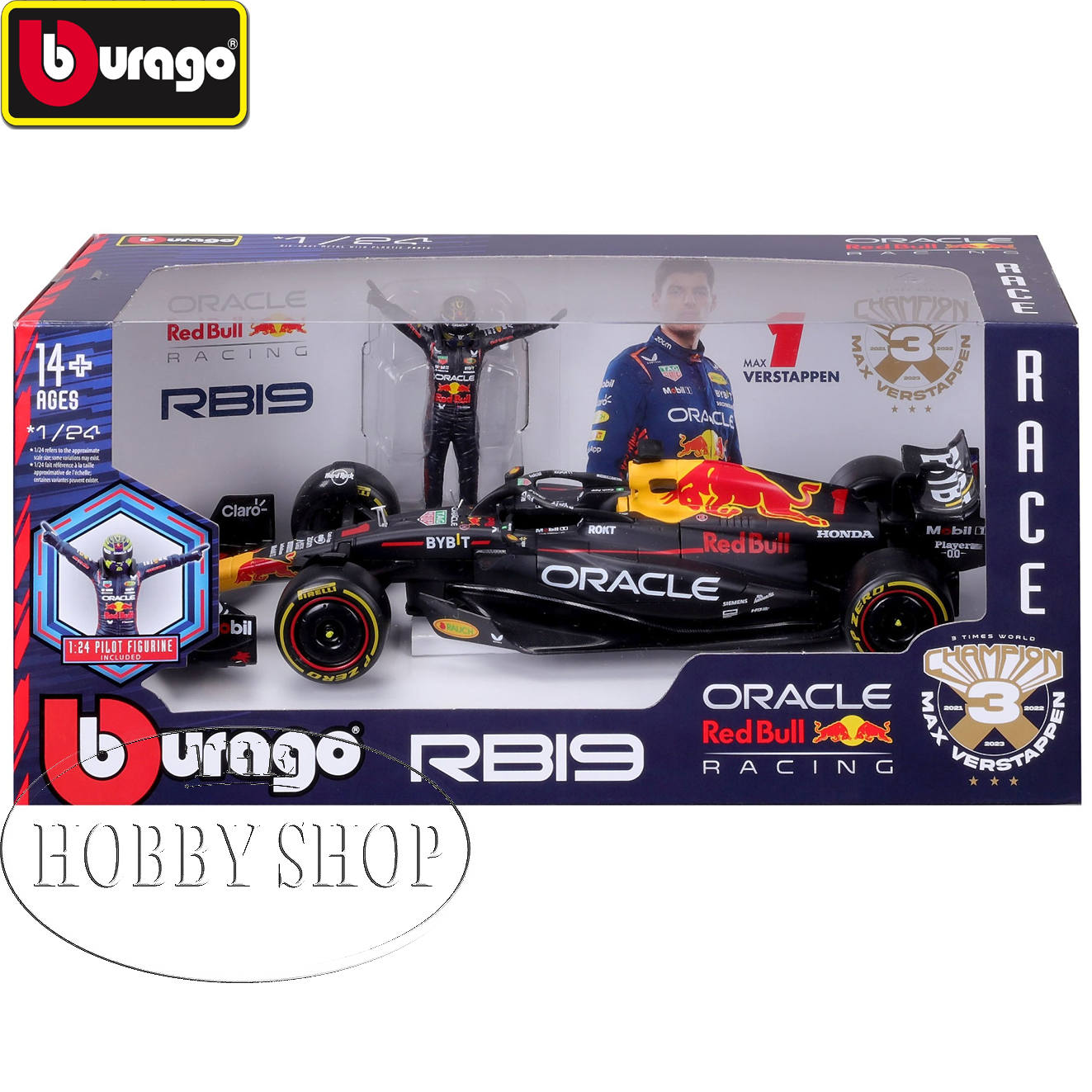 Burago 1/24 Red Bull F1 RB19 with Figure 2023 - The Hobby Shop