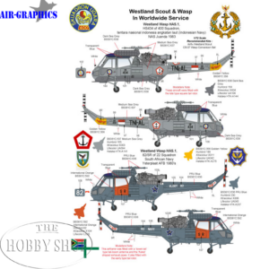 Air-graphic 1/72 Westland Scout & Wasp World Wide Service Decal Set