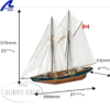 Artesania 1/75 Bluenose II Sailing Yacht