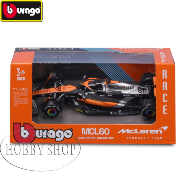 Burago 1/43 Mclaren F1 MCL60 2023 Assorted Drivers