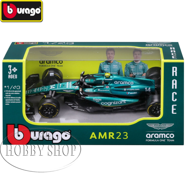 Burago 1/43 Aston Martin F1 AMR23 2023 Assorted Drivers