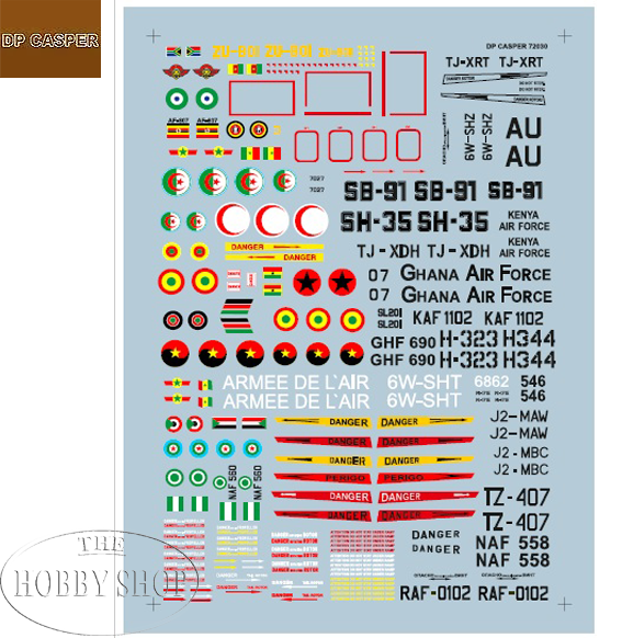 DP Casper 1/72 Military Helicopters In africa Decal set