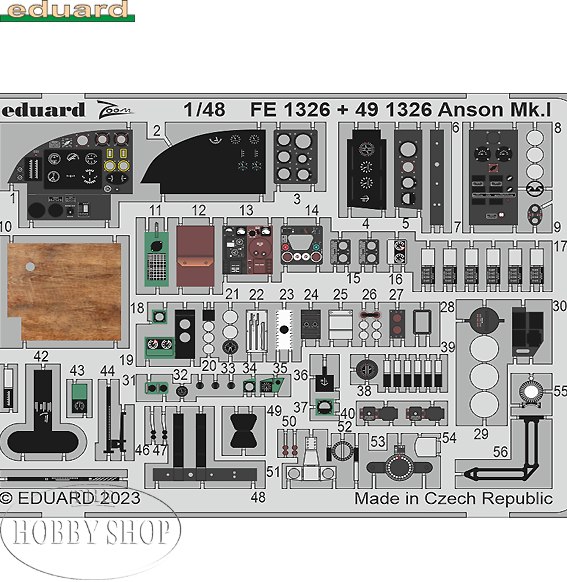 Eduard 1/48 Avro ansen Mk.I Cockpit Detail Photo etch (For Airfix Kits)
