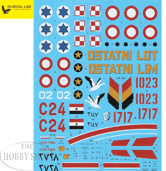Hi Decal 1/48 Mikoyan Mig-17/ LIM-5 Fresco C Decal set (Angolan Bush War)