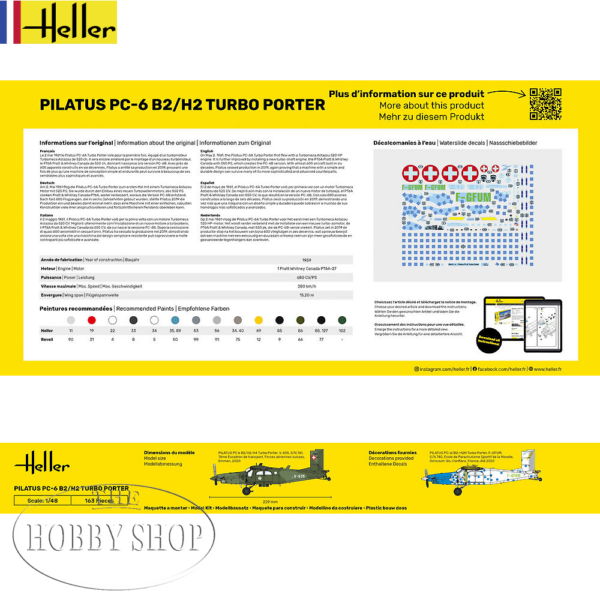 Heller 1/48 Pilatus PC-6 B2/H2 Turbo Porter