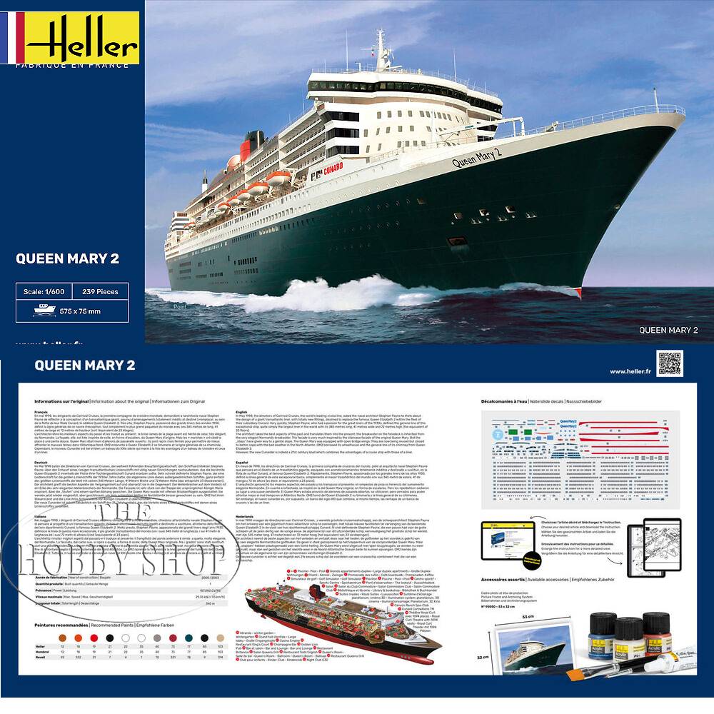 Heller 1/600 Queen Mary 2 - The Hobby Shop