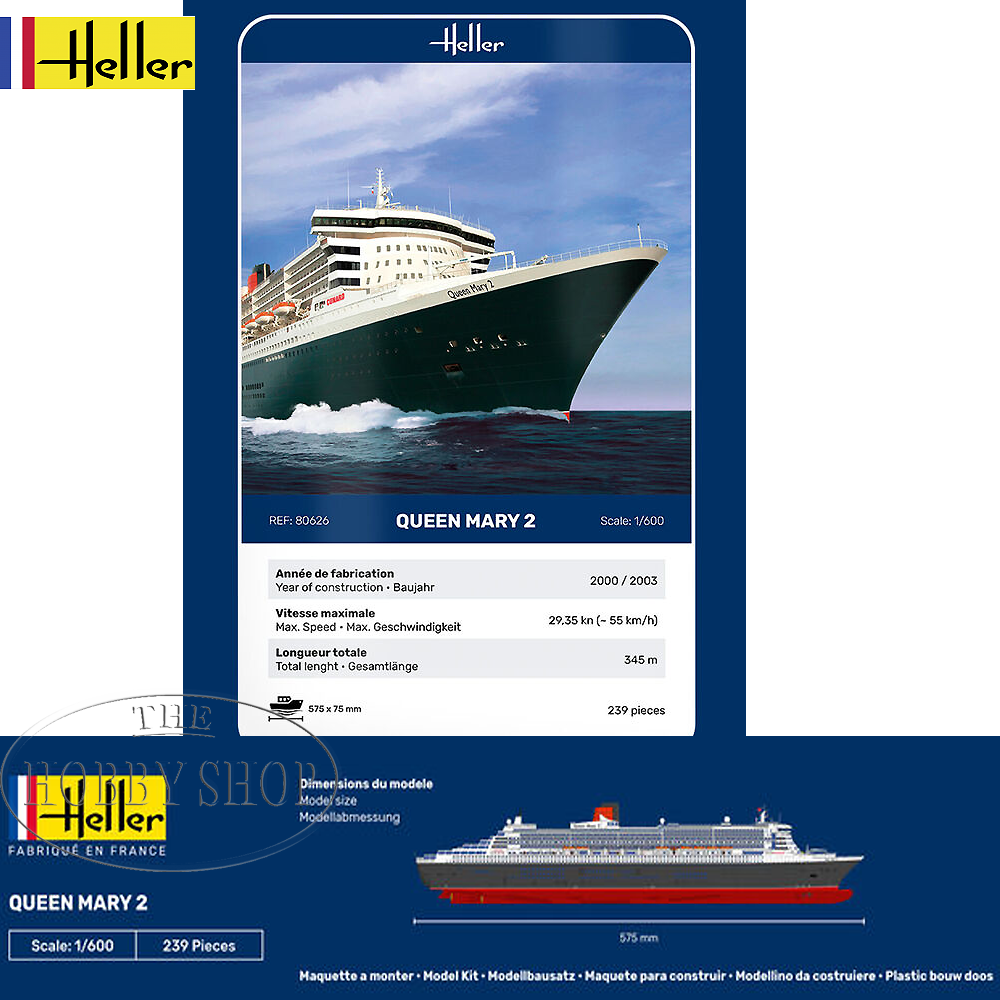 Heller 1/600 Queen Mary 2 - The Hobby Shop