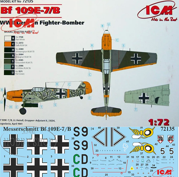 ICM 1/72 Messerschmitt BF-109E-7/B