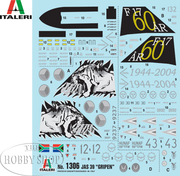 Italeri 1/72 JAS 39 Gripen With SAAF Decals