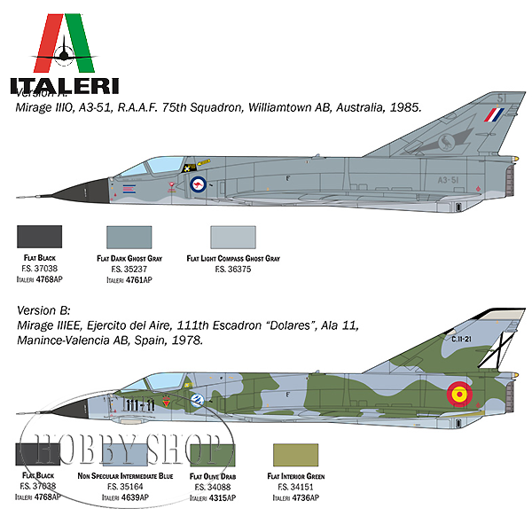 Italeri 1/48 Dassault Mirage III E