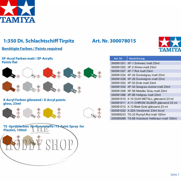 Tamiya 1/350 Tirpitz Battleship