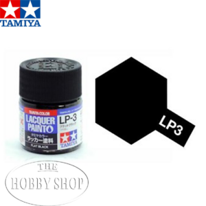Tamiya LP-3 Flat Black Laquer Paint (10ml)
