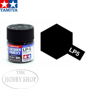Tamiya LP-5 Semi Gloss Black Laquer Paint (10ml)