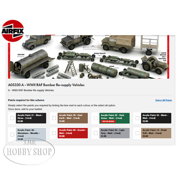 Airfix 1/72 WWII RAF Bomber Re-supply Set