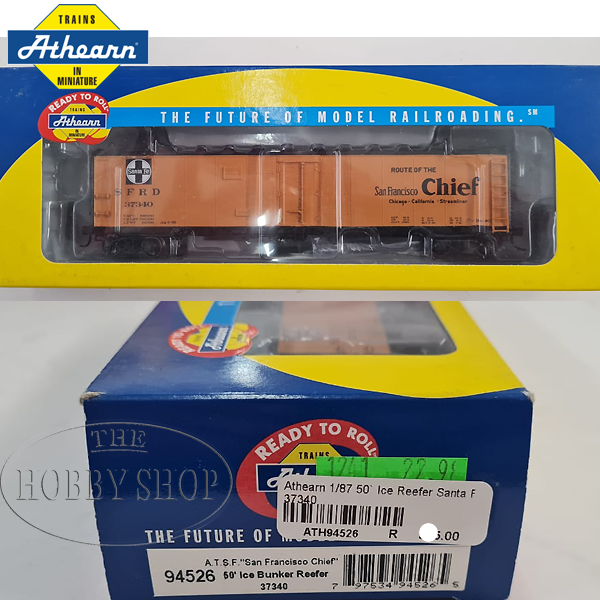 Athearn 1/87 50` Ice Reefer Santa Fe 37340
