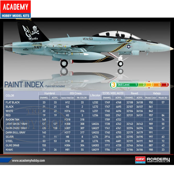 ACADEMY 1/72 USN F/A-18F VF-103