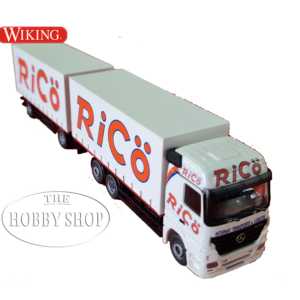 Wiking 1/87 HO Gardinenplanen-Lastzug MB Actros