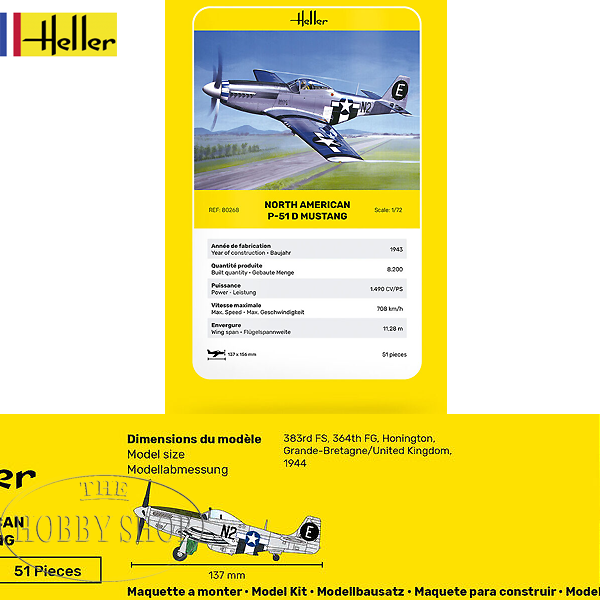 Heller 1/72 North American Mustang P-51D