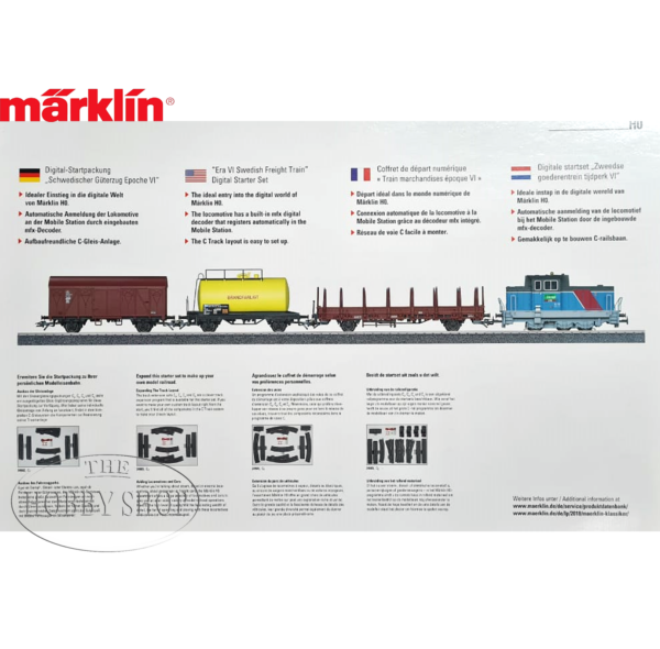 Marklin 1/87 Swedish Freight Train Digital Starter Set Era VI