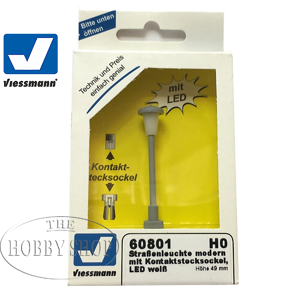 Viessmann 1/87 Modern Street Light With LED
