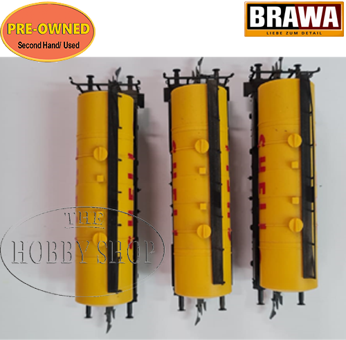 Brawa 1/87 HO Shell Wagons (x3)