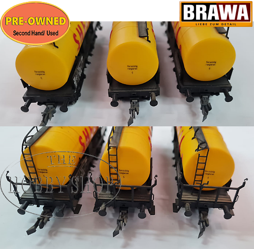 Brawa 1/87 HO Shell Wagons (x3)
