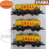 Brawa 1/87 HO Shell Wagons (x3)