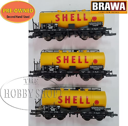 Brawa 1/87 HO Shell Wagons (x3)