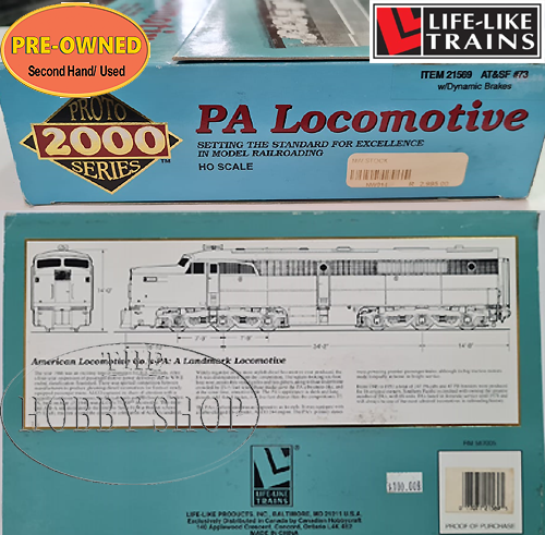Life Like Proto 2000 Series HO PA Locomotive (21569) Santa Fe