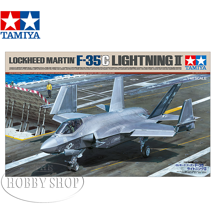 タミヤ 1/48 F-35C （完成品） Tamiya 1/48 Lockhead Martin F-35C Lightning II - The Hobby Shop