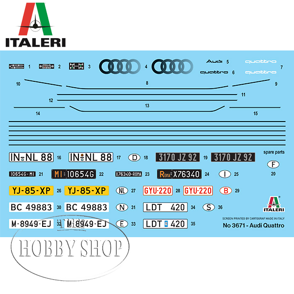 Italeri 1/24 Audi Quattro