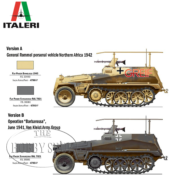 Italeri 1/72 Sd Kfz 250/3 Panzer Half Track