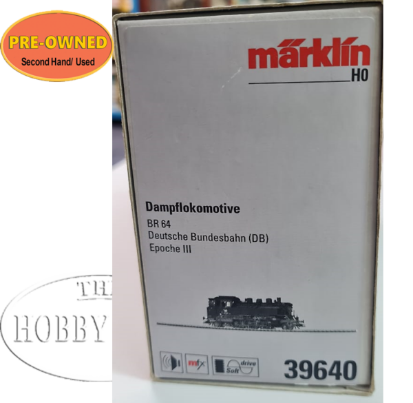 Marklin 1/87 HO BR 64 Tank Loco DCC MFX with Sound (39640)