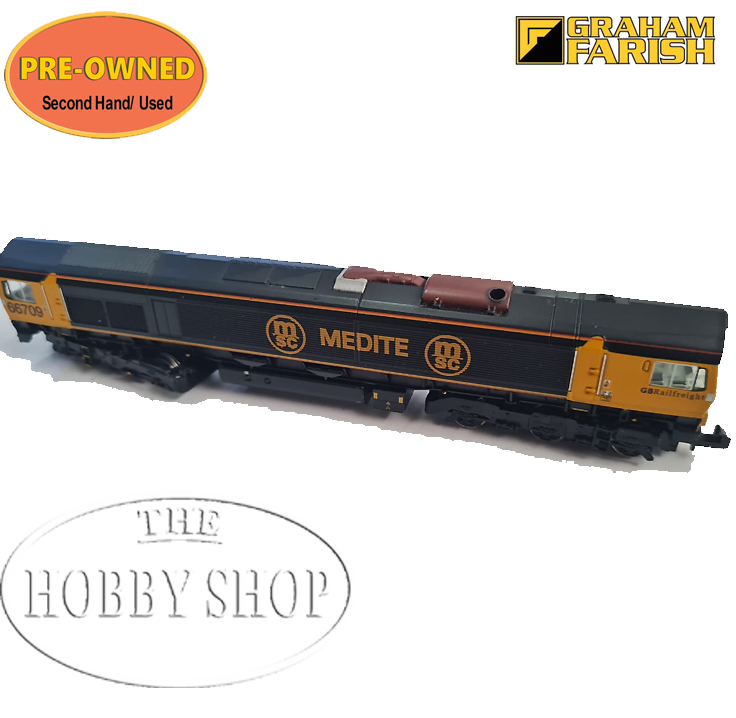 Graham Farish 1/160 N Class 66 Diesel Loco GB Railfreight DCC Pre-Owned  (371-379)