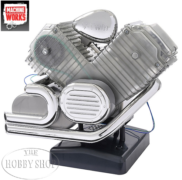 Machine Works V-Twin Motorcycle Working Engine