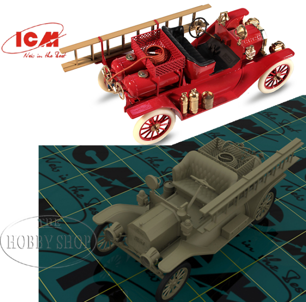 ICM 1/24 Model Ford T Firetruck