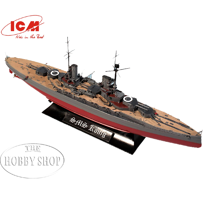 ICM 1/350 Grsser Kurfurst WW1 German Battleship - The Hobby Shop