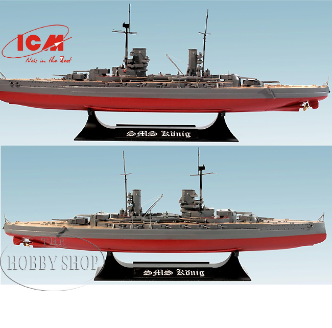 ICM 1/350 Grsser Kurfurst WW1 German Battleship - The Hobby Shop