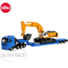 Siku 1/87 MAN Truck & Trailer w/Liebherr Excavator