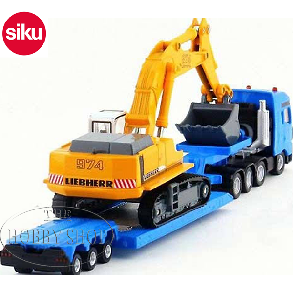 Siku 1/87 MAN Truck & Trailer w/Liebherr Excavator