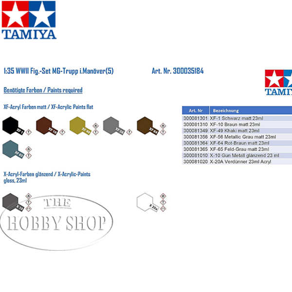 Tamiya 1/35 German Machine Gun Crew Set