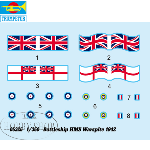 Trumpeter 1/350 HMS Warspite 1942 Battleship