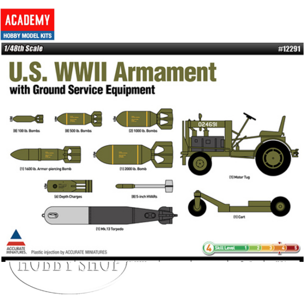 Academy 1/35  US WWII Armament with Ground Service Equipment
