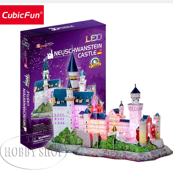 Cubic Fun Neuschwanstein Castle (Germany) 128pcs w/LED Unit