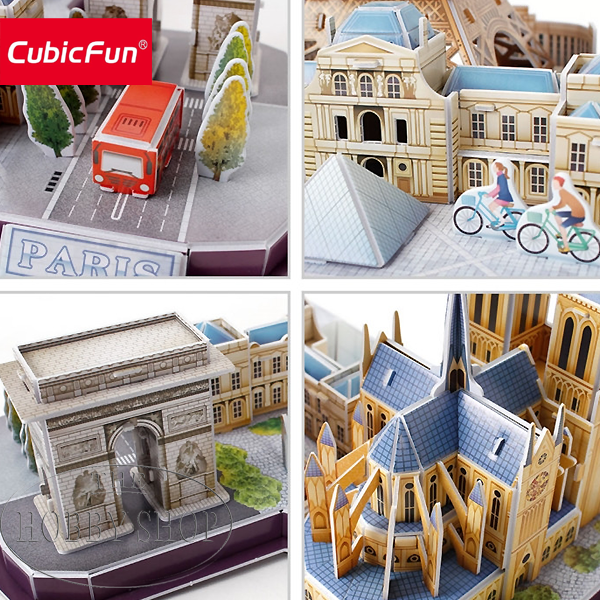 Cubic Fun City Line Paris 3D Puzzle