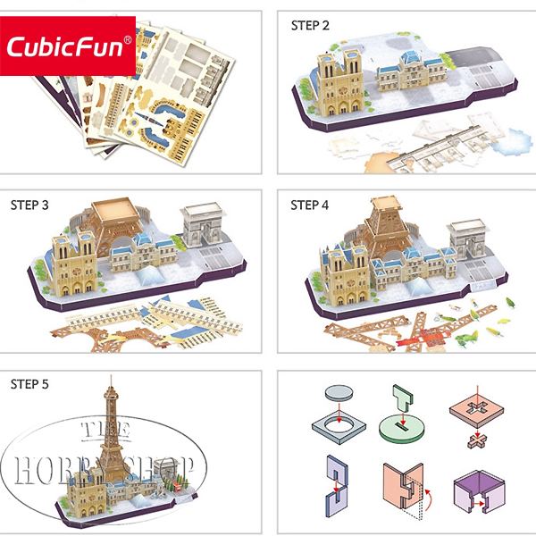 Cubic Fun City Line Paris 3D Puzzle