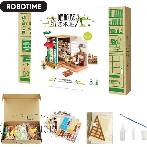 Robotime DIY House Simon`s Coffee Shop Kit