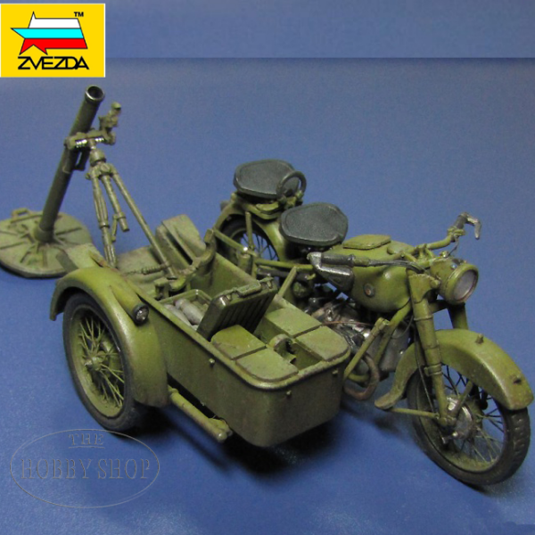Zvezda 1/35 Soviet Motorcycle M-72 with 82mm Mortar