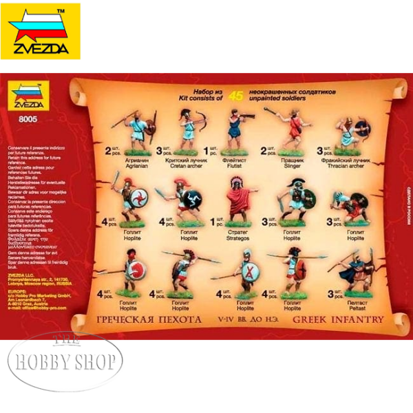 Zvezda 1/72 Greek Infantry V-IV BC