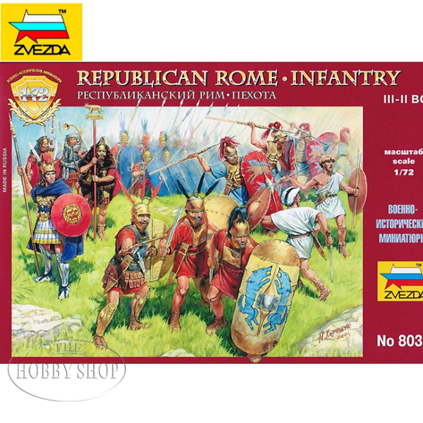Zvezda 1/72 Rebublica Rome Infantry III-II BC (40 figurines)